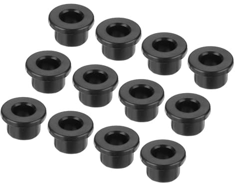 QUARKZMAN 15 Stück Gummitülle Dia 16,5mm x ID 10mm x H 12mm Kabeldurchführung Wasserdicht Kabeltülle Gummitüllen Durchgangstüllen Gummistopfen zum Elektrische Draht Kabelschutz, Schwarz