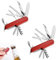 NHQZ 2 Stück Taschenmesser outdoor Schweizer Taschenmesser, taschenmesser klein,taschenmesser klein multitool messer mini taschenmesser schweizer taschenmesser mini,11 Funktionen（Rot）