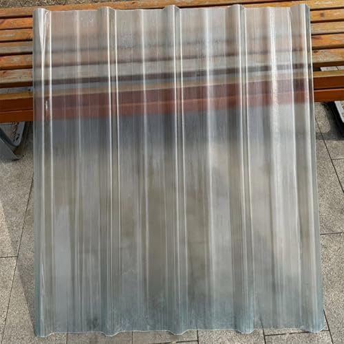 Gewellte Dachplatten,1mm Polycarbonat Wellplatten,Wärmedämmende Frp-Tageslichtplatten,UV-beständige Welldachplatten,FRP Sunshine Fiberglas-Tageslichtpaneele (0.9×1.6m/35×63in,1pcs)