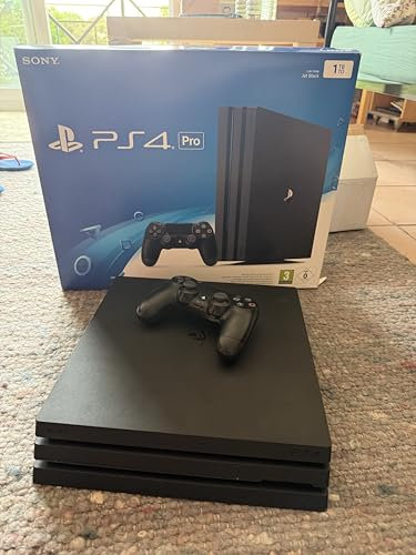Sony PlayStation 4 Pro, Console de Jeu avec Manette DualShock, 1 To, Noir