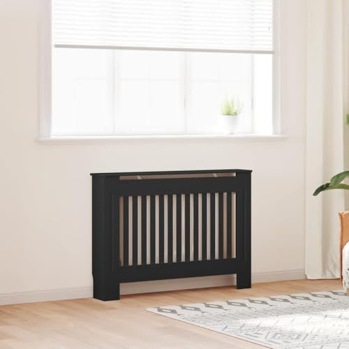 AJJHUUKI Accessoires électroménagers - Accessoires de radiateur - Cache-radiateur - Noir - 112 x 19 x 81,5 cm - MDF