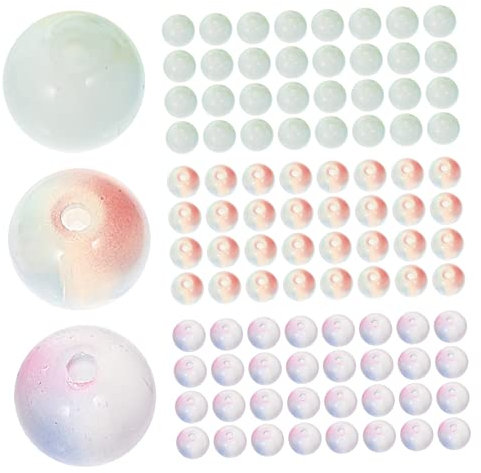 DOITOOL 1 Jeu Perles Rondes Verre Pour Fabrication Perles Colorées Pour Colliers Bracelets Diy 150 Pièces