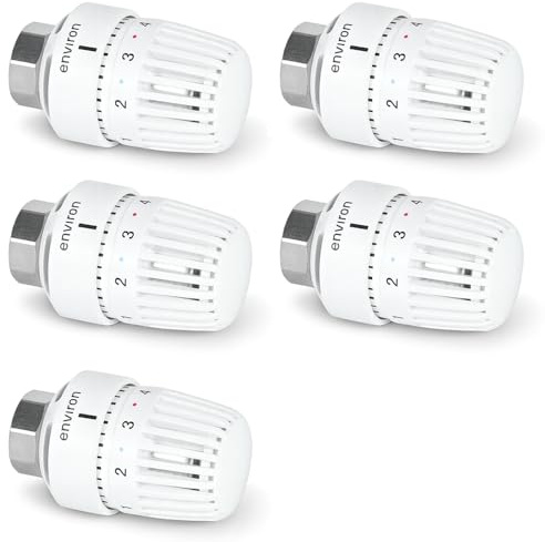 ENVIRON - Thermostatkopf M30 x 1,5 | mit Flüssig-Fühler und Nullstellung | 7-28°C 1-5 | mit Frostschutzfunktion | Heizung Thermostat (5)