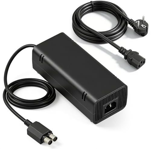 Cable de alimentación para Xbox 360 Slim, adaptador de corriente con cable de alimentación para Microsoft Xbox 360 Slim, cargador de batería con cable de carga, cable de alimentación universal para
