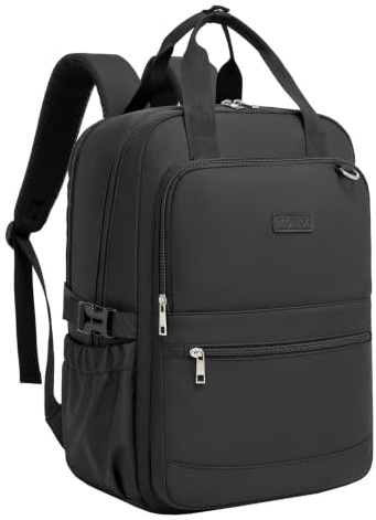 Kono Laptop Backpack Womens School Bags for Girls Lightweight Rucksack | Fits 15.6 Inch Laptop, 3 Compartments, Luggage Strap, Fits Large Water Bottle, Ideal for College Work Commuting & Travel