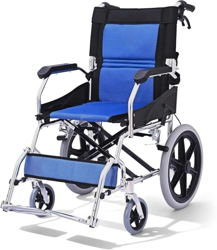 M3 Lightweight Wheelchair for Adults, 10kg Folding Wheelchair | Ultralight Aluminium Frame, Double Brakes, 38cm All-Terrain Tyres, Portable for Travel & Transport, 5-Year Support