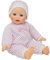 The New York Doll Collection Weicher Körper Kaukasisches Baby Puppe 14 Zoll/36 cm - Stirnband-Passform und rosa Kleid (Bonus Schnuller inklusive)