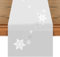 khevga Küchentextilien - Tischläufer Weihnachten grau Silber 40 x 140 Schneeflocken