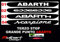 Multiart Design Adesivi Stickers per Terzo Stop Fiat Abarth Grande Punto-Nero Opaco (Modello n.1)