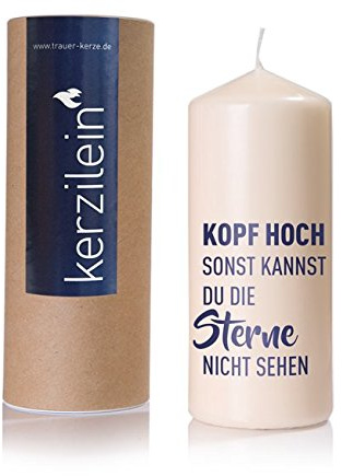kerzilein Trauerkerze Flamme, dunkelblau, Kopf HOCH
