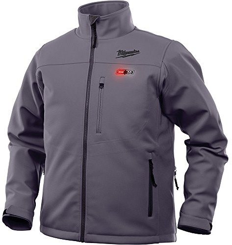 Milwaukee Jacket M12 12V Lithium-Ion Heated Front and Back Heat Zones and Colors -Battery Not Included (Extra Large, Gray)