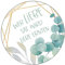 Schokoladenseite 48 x Aufkleber Blumensamen - Wer Liebe sät - 40 mm, Design Eukalyptus 19050540, Sticker geeignet für Hochzeit Gastgeschenk Taufe Kommunion Geburtstag Feste Geschenke