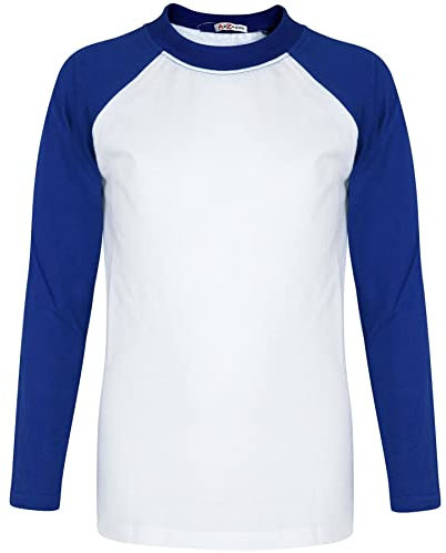 A2Z 4 Kids Boys Plain Long Sleeves Lightweight Activewear T-Shirt Athletic Soft Feel Breathable Summer Tank Top Casual School PE T-Shirts Age 5-13 Years Royal Blue