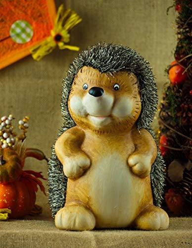 Schneemann-Versand Dekoration Keramik Igel groß 28cm Deko Herbst Garten Herbstdeko