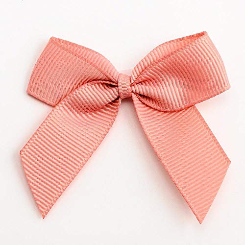 Italian Options Small Grosgrain Ribbon Bows Self Adhesive Bows for Crafting Gifts Sewing Hair Bow Wedding Stationery Floristry Cakes Crafts Decorations Rose Gold 12 Pack 5cm
