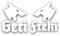 Geri und Freki Odin Wölfe Aufkleber Wikinger Gott Wolf je 10x9cm #A5051