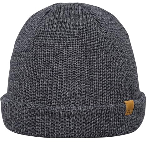 Sterkowski Salty Dog Strickmütze | Merinowolle Männer und Frauen Wintermütze | Wollmütze Herren Merinowolle Mütze Damen Mütze Winter Herren Wollmütze Laufmütze Fisherman Beanie 54-62 cm Grau