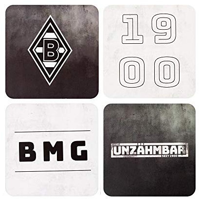 Borussia Mönchengladbach Untersetzer Kork 12er Set | Offizieller Fanartikel