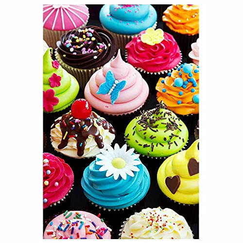 500 Pieces Assorted Cupcake Jigsaw Puzzle Age 12+ for Adults and Kids Big Size Gift Idea