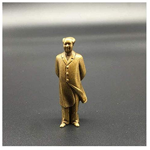 Chtom Dekorative collectibleschinese Messing sammelbar geschnitzt Mao zedong Vorsitzender kleine statuen skulptur Zahlen messingschmuck