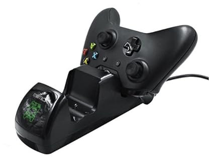 Batteria per controller Xbox One,stazione di ricarica Xbox One, controller di ricarica Xbox One, caricatore Dual Charge con 2 batterie da 1200 mAh ricaricabili per Xbox One/Xbox One S & X/Xbox Elite