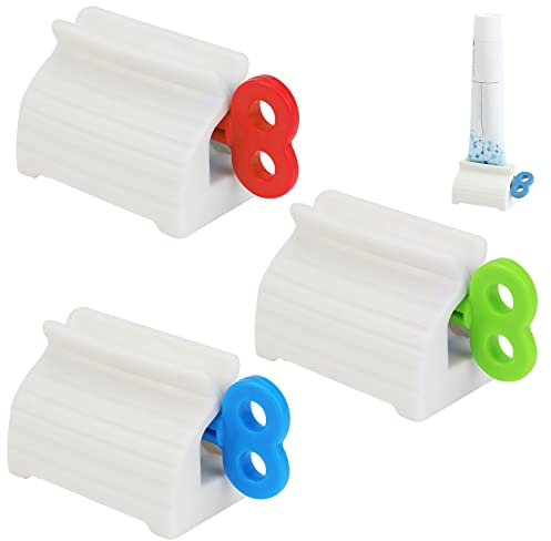 3 Pièces Distributeur de Dentifrice,Presse Dentifrice Tube Roulant,Plastique Presse Tubes, Tubes de Dentifrice Rotatifs,Presse-Agrume de Dentifrice,pour Dentifrice, Crèmes, Cosmétiques,Peintures
