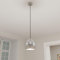 Pendelleuchte aus Metall verchromt E27 D:18cm für Wohnzimmer Küche Esszimmer Kugel Retro Design Pendellampe Hängeleuchte Innen