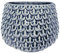 Nordring Retro Übertopf Vintage Pflanztopf für Zimmerplanzen Blumentopf Pino M (13,5 cm ø), dunkelgrau, Keramik