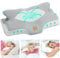 Elviros Orthopädisches Kissen aus Memory Foam, Seitenschläferkissen Nackenstützkissen, Kopfkissen Nackenschmerzen Ergonomisches Schlafkissen für Nacken-und Schulterschmerzen, 64 x 12,5/10,5 x 38 cm