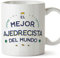MUGFFINS Tazas para AJEDRECISTA hombre - En Español - Mejor del Mundo - 11 oz / 330 ml - Regalo original y divertido