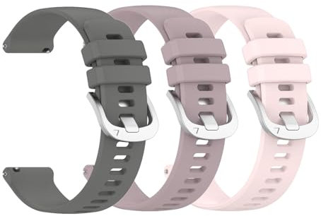 Waekethy Armband für Garmin Venu 3S/Venu 2S, 18mm Silikon Armbänder Einstellbar Sport Ersatzarmband Kompatibel mit Vivoactive 4S/Forerunner 255S/Forerunner 265S Music