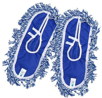 Mobestech 2pcs Mop Cloth Replacement for Push Mop High Absorbency Cleaning Accessories for Household Use Machine Washable Thread