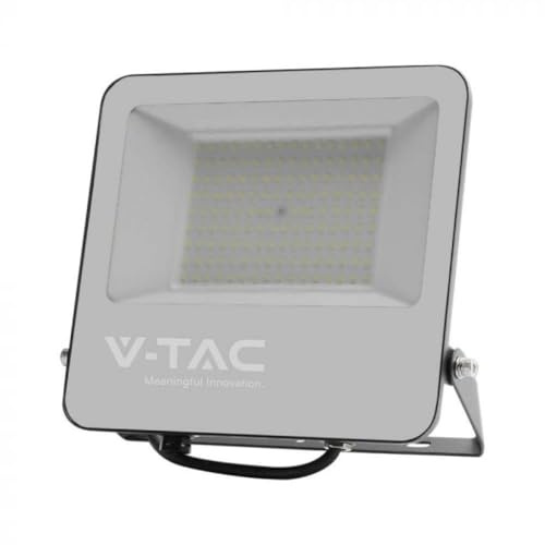 V-TAC PRO VT-44105 LED-Scheinwerfer 100W Chip Samsung 185lm/W Gehäuse schwarz Glas grau Licht 6500K IP65-9895