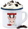 Emaille Tasse Blechtasse - Weihnachtstasse Weihnachten - I hate christmas! I hate itttt!!!! - 300 ml - Weiß Blau - weinachs christmas weihnachtlicher xmas swiateczne weihnachtlich weihnachtliches