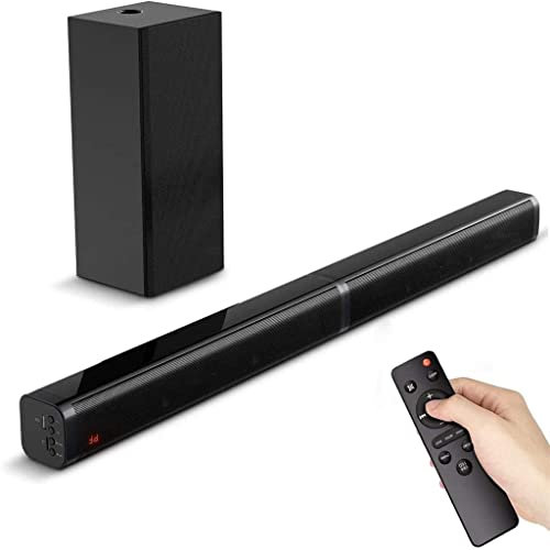 DLOETT TV Speaker SoundBar Subwoofer BT Home Theater Cinema Wireless Touch Control 2.1Channel 5 Sound Aux 3.5mm Optical Speake