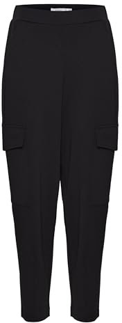 b.young BYRIZETTA Cargo Pants 2 Damen Cargohose Hose 73% Polyester, 23% Viskose, 4% Elasthan Regular fit, Größe:XXL, Farbe:Black (200451)