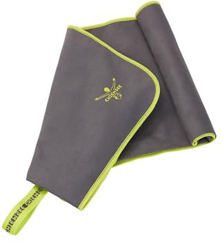 Chiemsee Mikrofaser Sporthandtuch Orlando für Gym und Reise - kompakt und leicht, Farbe:Grau, Größe:65 x 90 cm