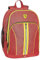 FERRARI KIDS - Zaino Scuola Ufficiale Ferrari per Bambini, con 2 Ampi Spazi Centrali e 2 Tasche Frontali con Chiusura a Zip, Spallacci Regolabili e Imbottiti, Schienale Imbottito, 32x43Hx23 cm, Rosso
