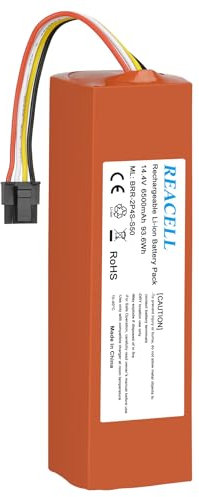 REACELL 14.4V 6500mAh Ersatzakku für Xiaomi Roborock S5 S50 S6 S7 S5 Max für Mijia Roborock S502-00 S51 S55 Roboterstaubsauger Mijia 1. und 2. Generation Akku