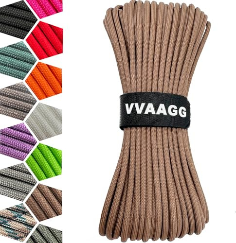 VVAAGG Corde utilitaire d'escalade de 453,6 kg, 60 m, 4 mm, corde en nylon robuste à 12 brins d'escalade, corde de camping, corde de tente, corde à linge