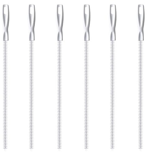 Abflussreiniger Bürste, 6 Stück Bürste für Abwasserkanäle, 45 cm Flexible Abflussbürste Abfluss Reinigungsbürste Abflussreiniger Spirale Drain Abflussbürste für Küche Badezimmer(Weiß)
