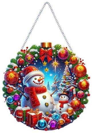 Weihnachts- -Türdekoration, Weihnachts- -Hängebilddekoration, Doppelseitiger Effekt, Wanddekoration Für Zuhause, Weihnachtsdekoration, Weihnachts- -Türdekoration, Acryl-Wint