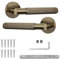 Decoranddecor Hera Antique Brass Internal Door Handles – Aluminium Handle Sets – Elegant and Durable Design for Wooden Interior Doors, Ideal for Bedrooms, Bathrooms, and Living Spaces
