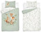 Kinderbettwäsche 100x135 cm aus 100% Baumwolle Weich und farbenfroh | Bettwäsche Kinder Perfekt für Mädchen und Jungen | Hochwertig und pflegeleicht Baby Bettwäshe mit Reißverschluss | Reh 037