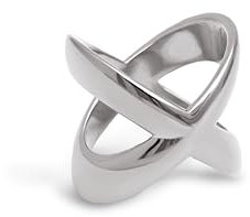 SINGULARU - Always Ring. Edelstahl mit Silberfarbener Beschichtung. Schmuck für Damen. Größe 16.
