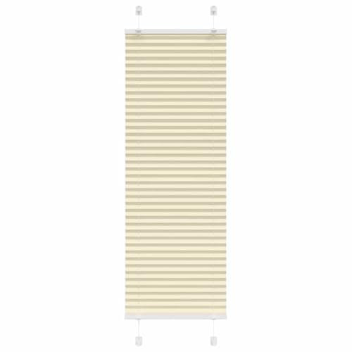 vidaXL Tenda Plissettata Crema 40x150 cm Larghezza Tessuto 39,4 cm, Tenda per Finestra Plissettata, Tenda Plissettata, Tenda a Fisarmonica
