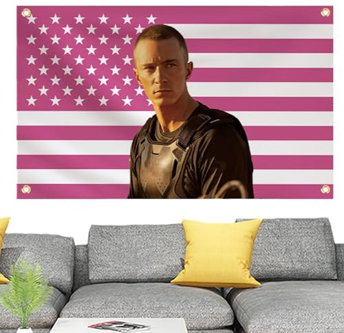 Nbbwwu DrewW StarkeyY Flaggerosa Amerikanische Flagge, Dekorative Schlafzimmer Rosa Flagge, Rosa Amerikanische Flaggen Wandteppich, Flaggen Wand Hintergrunddekoration, Flagge Für Schlafzimmer