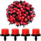 SGERUFZ 50 Piezas 1/4'' Goteros de Riego, Cabezas de Riego por Goteo Ajustables, Sistema de Riego por Goteo Micro para Jardinería con Árboles Frutales, Rociadores Agricola para Césped y Jardín
