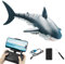Mineup Remote Controlled Shark Toy, 2.4GHz Remote Control Boat with Camera, Remote Controlled Boat, RC Shark Boat with LED & App Wireless Control, Water Toy, Remote Control Boat for Outdoor Swimming