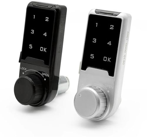 Cerradura de combinación electrónica for taquilla, cerradura for cajón, archivador, 1 unidad(Silver)